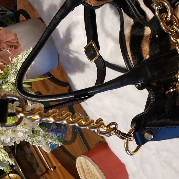 CAVALCANTI BAG MADE IN ITALY BROWN AND BLACK with dust bag - Picture 11 of 12